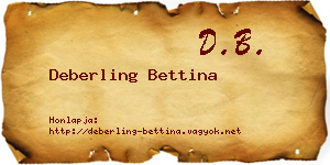 Deberling Bettina névjegykártya