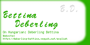 bettina deberling business card